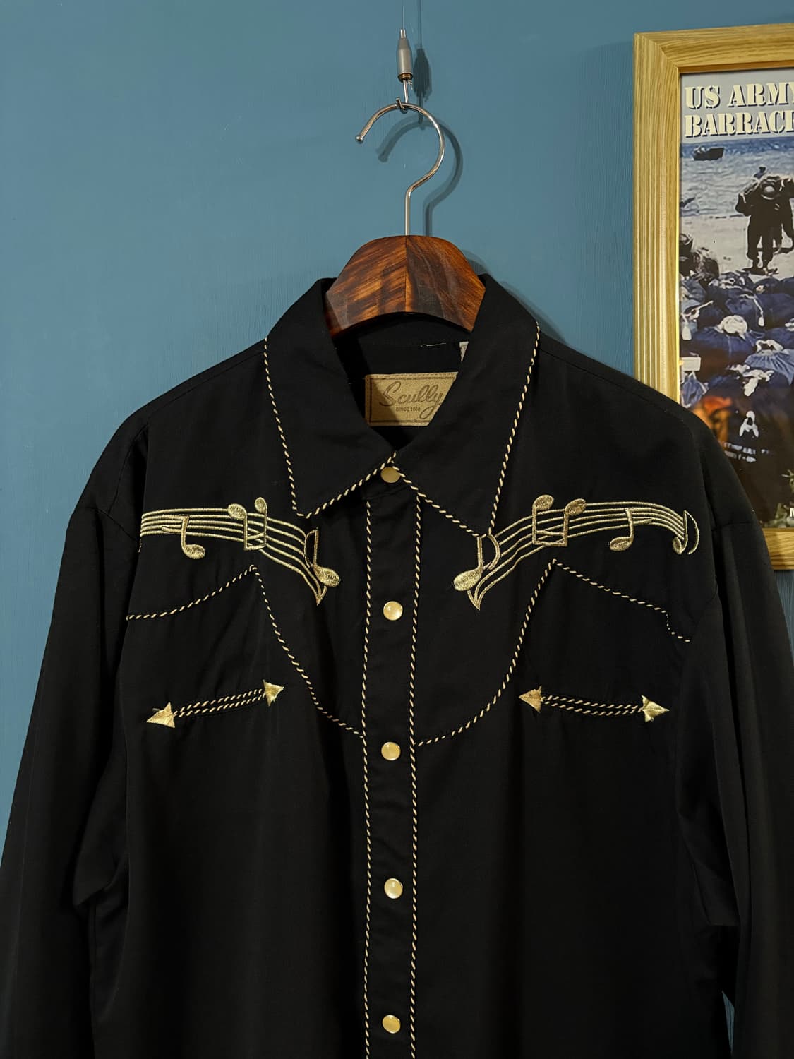 Scully Black Embroidered Pearl Snap Shir 상품이미지2