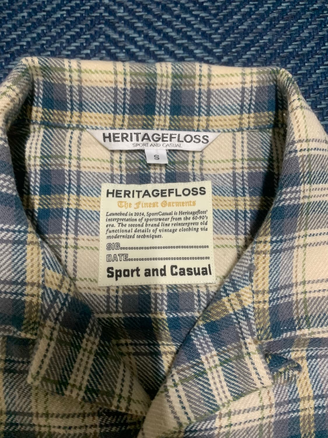 헤리티지플로스 플란넬 체크셔츠 s(95) 상품이미지3