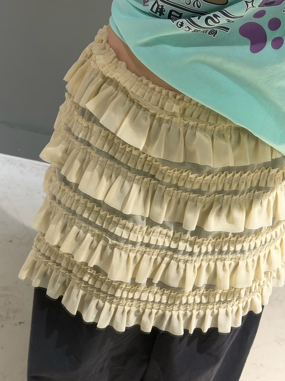 butter frill detail can-can skirt 상품이미지3
