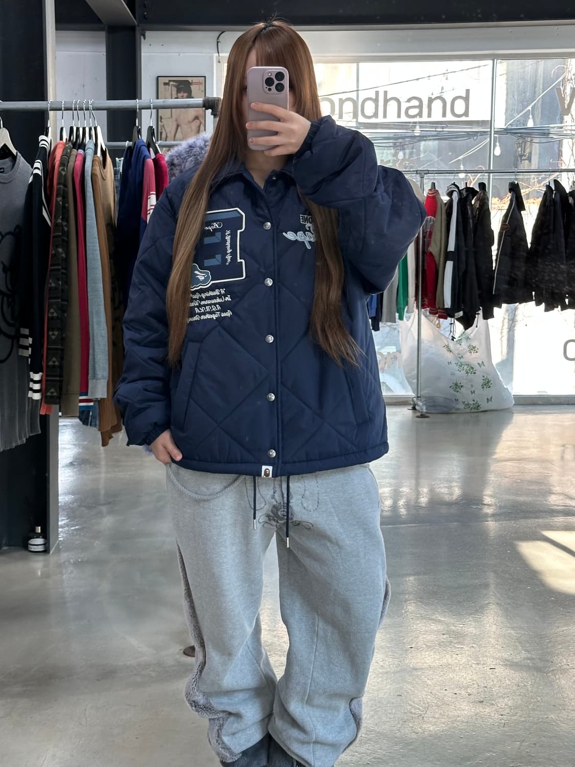 베이프 패치 퀼티드 코치자켓 점퍼 상품이미지2