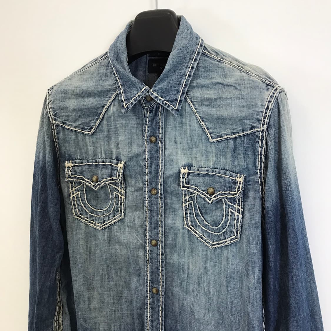 트루릴리전 USA 스티치 카우보이 데님셔츠 [M] 상품이미지2