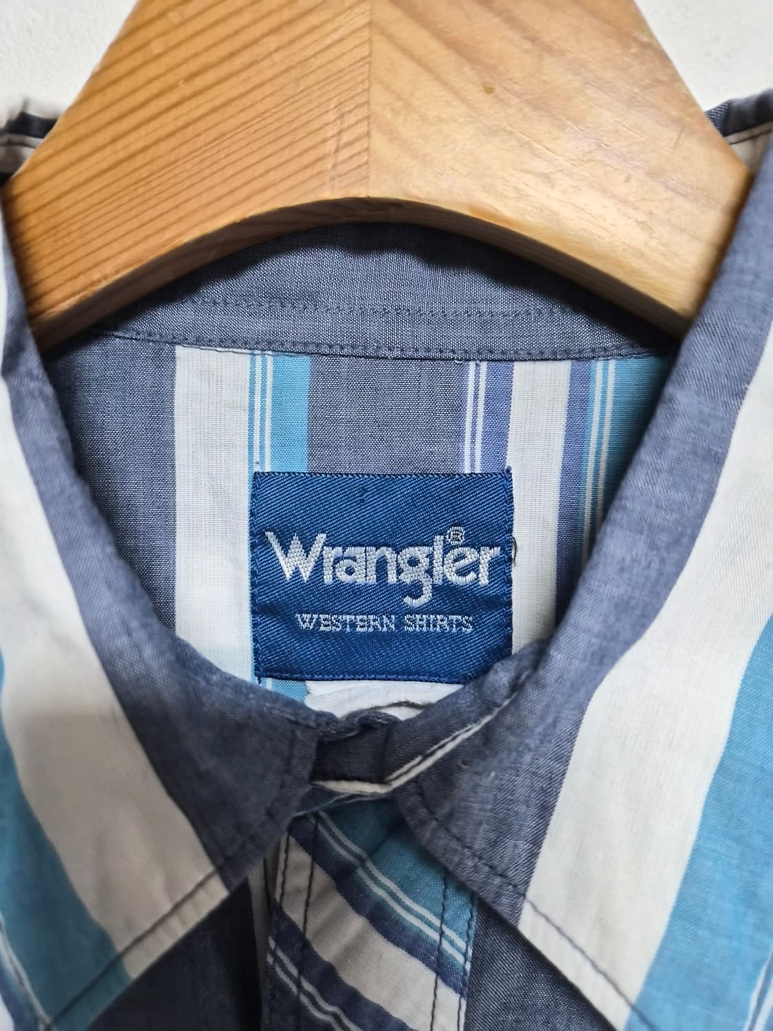 랭글러Wrangler 체크 웨스턴 반팔 셔츠 L - S361 상품이미지4