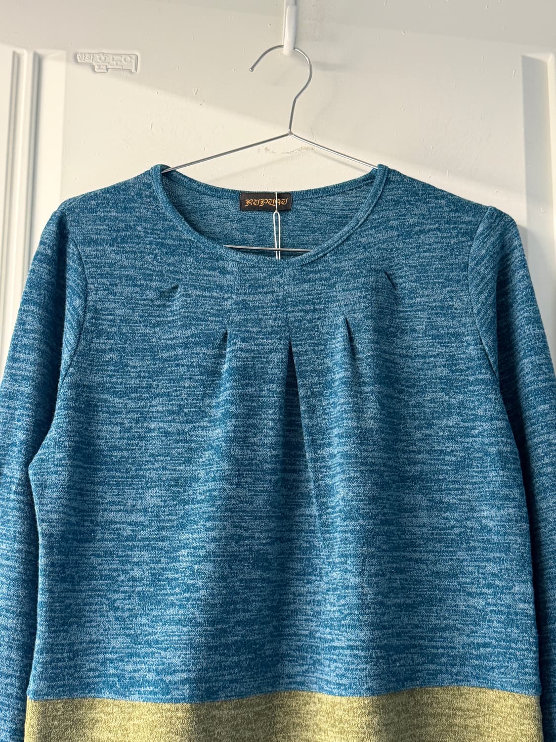 일본빈티지 모리 청록 롱니트 상품이미지4