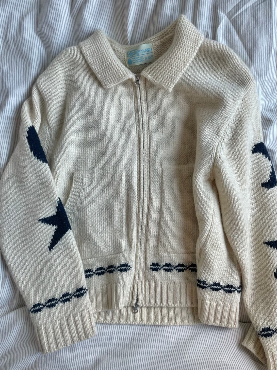 셔틀랜드울100% 코위찬 카라니트집업 가디건 지퍼가디건 상품이미지6