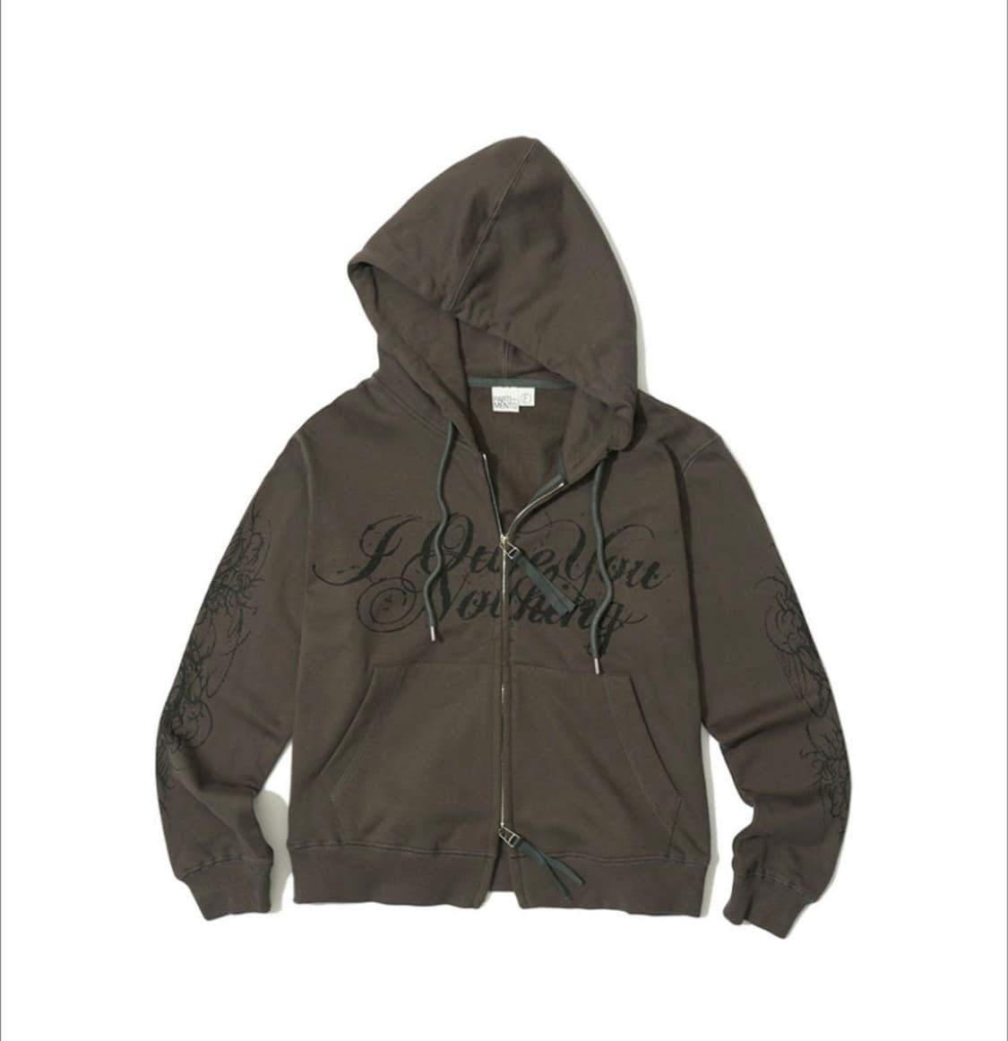 파르티멘토 우먼 타투 후디 집업 (차콜) 상품이미지2