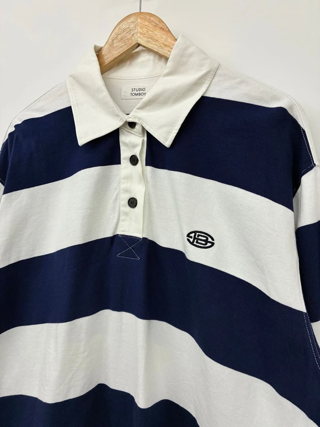 스튜디오톰보이 23FW 빅보더 럭비 카라 롱슬리브 PN9794 상품이미지2