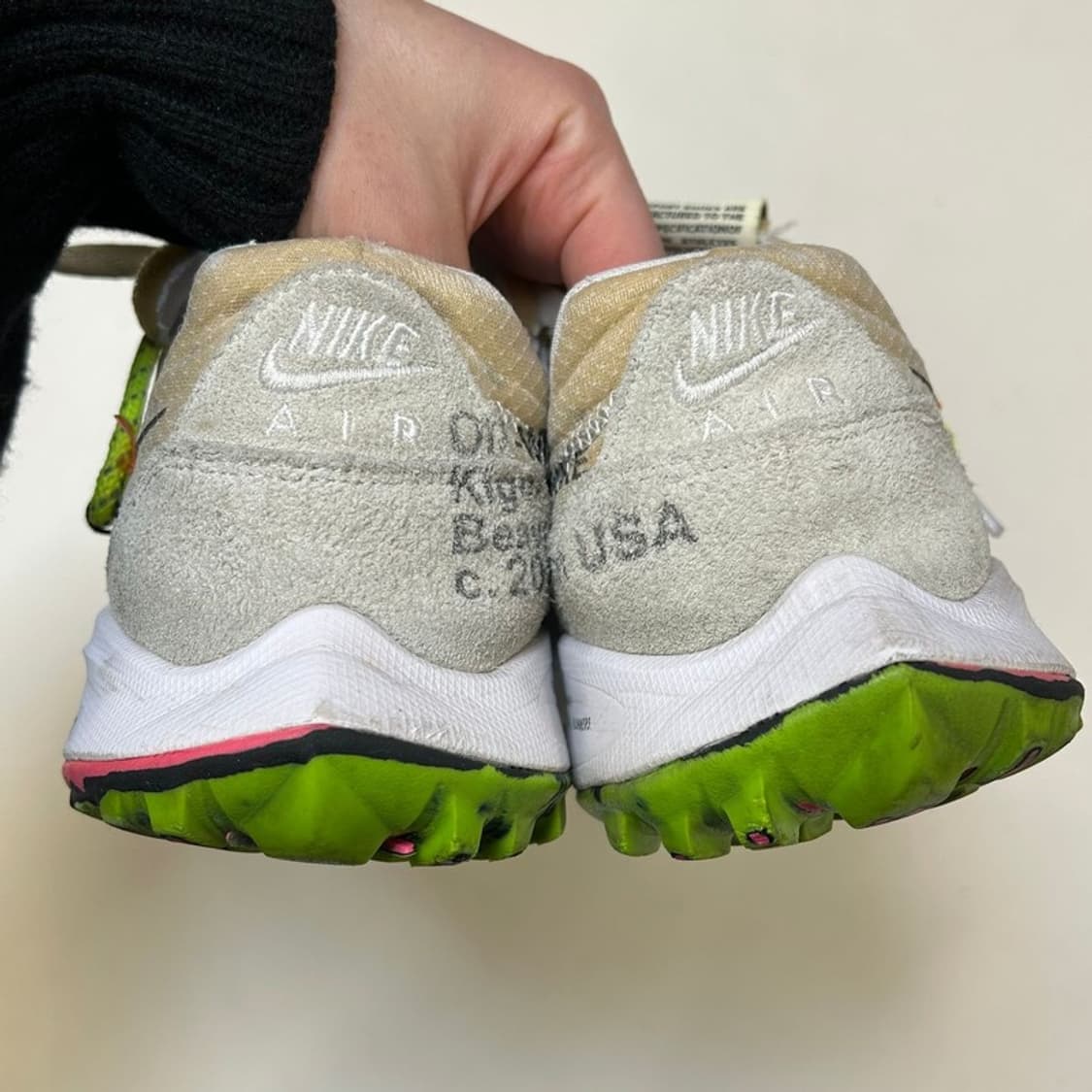 나이키x오프화이트 줌 테라 카이거 5 화이트/블랙-일렉트릭 그린 275 상품이미지7