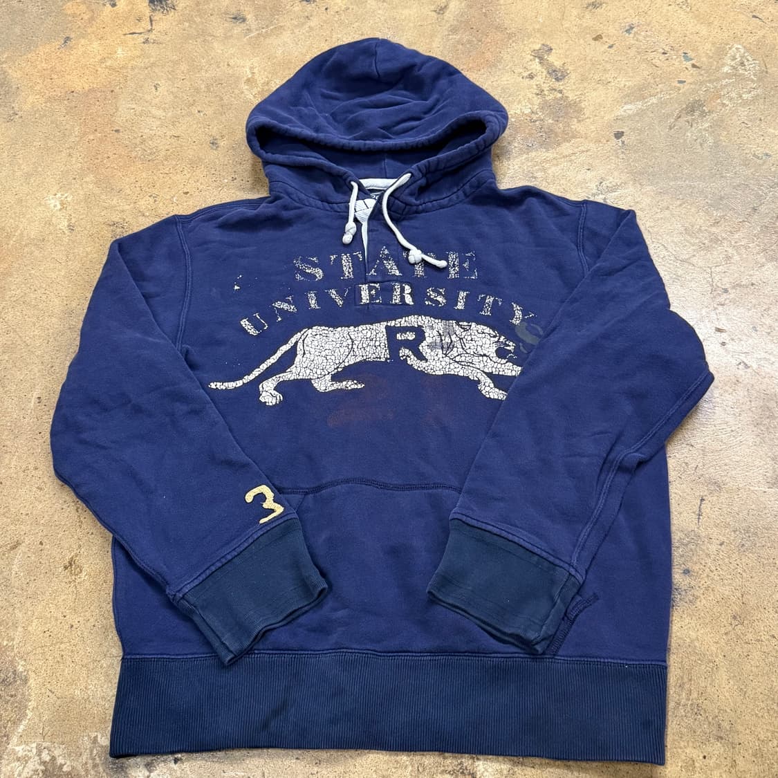 폴로 랄프로렌 유니버시티 프린팅 네이비 후드티 상품이미지2