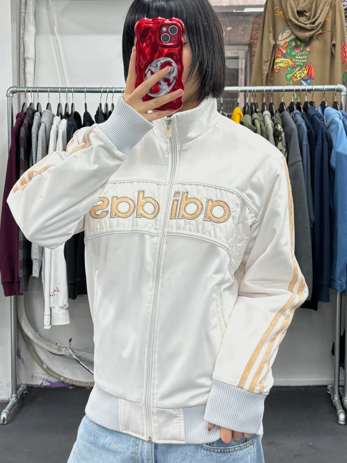 아디다스 화이트 핑크 자켓 상품이미지4