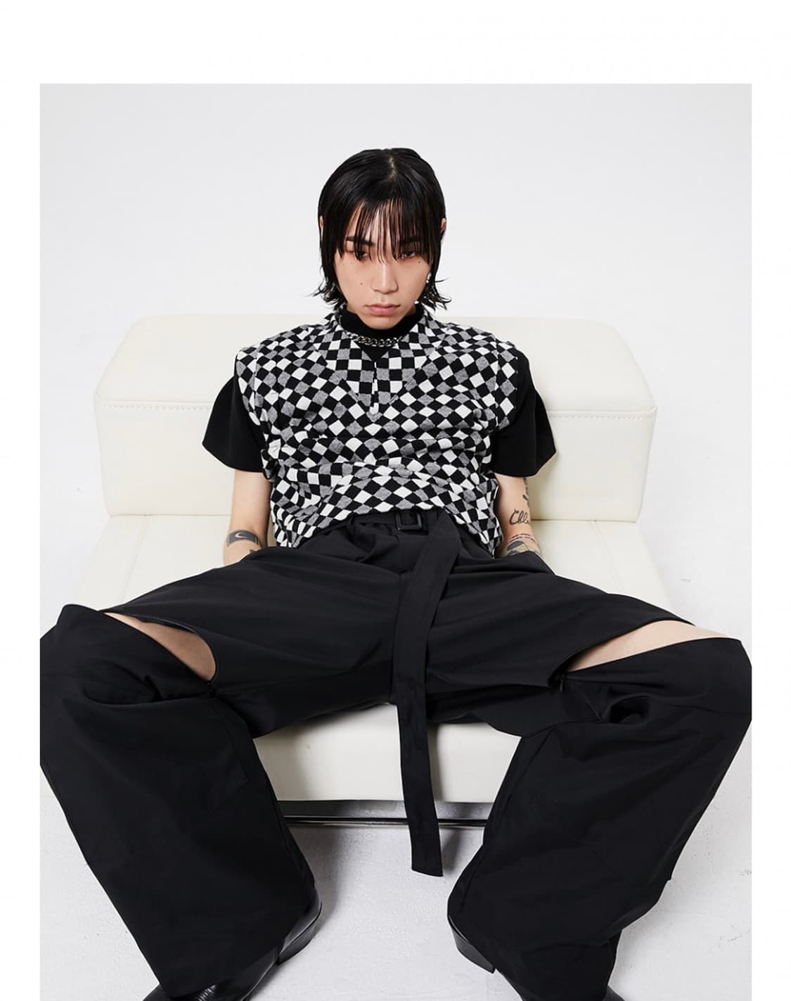 이에스씨 스튜디오-Belted slit wide pants 상품이미지7