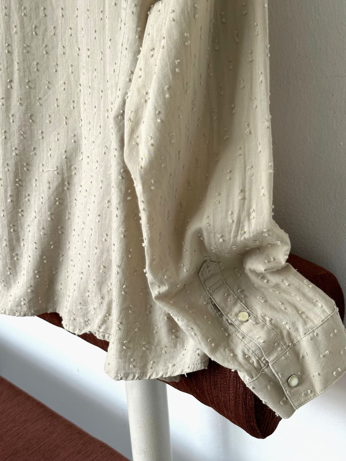 Design nep fabric shirred blouse shirt 상품이미지5