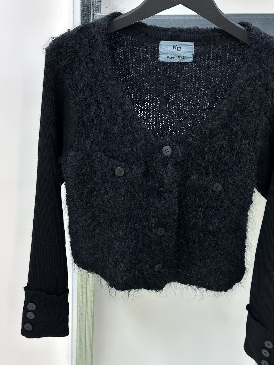 black boucle pocket cardigan 상품이미지2