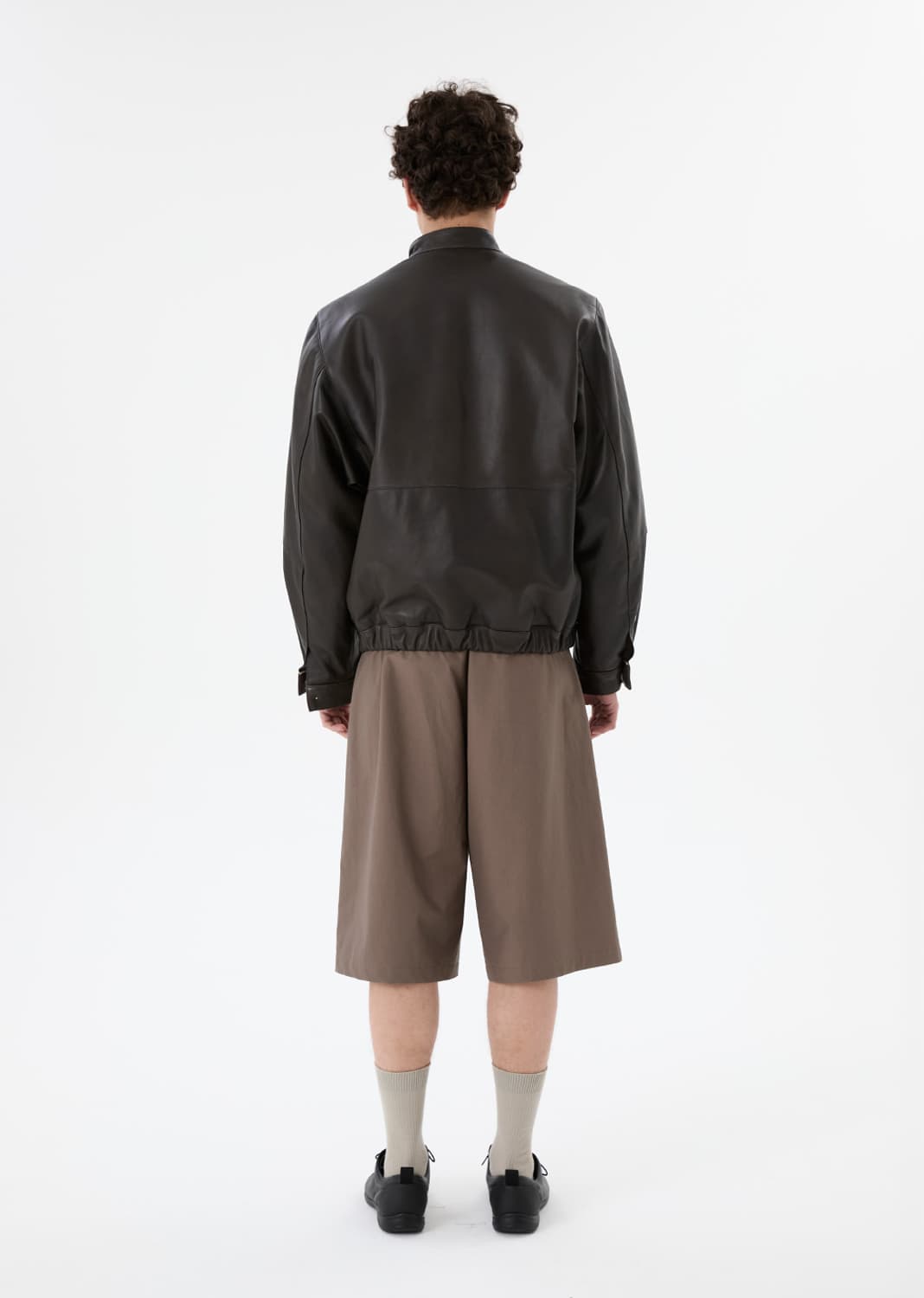 아모멘토 25FW 램스킨 레더 블루종 브라운 L 상품이미지4