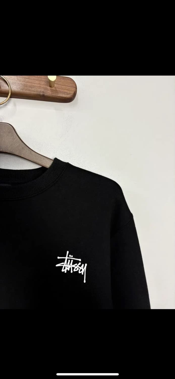 스투시 베이직로고 블랙 스웻셔츠 H2088 상품이미지4
