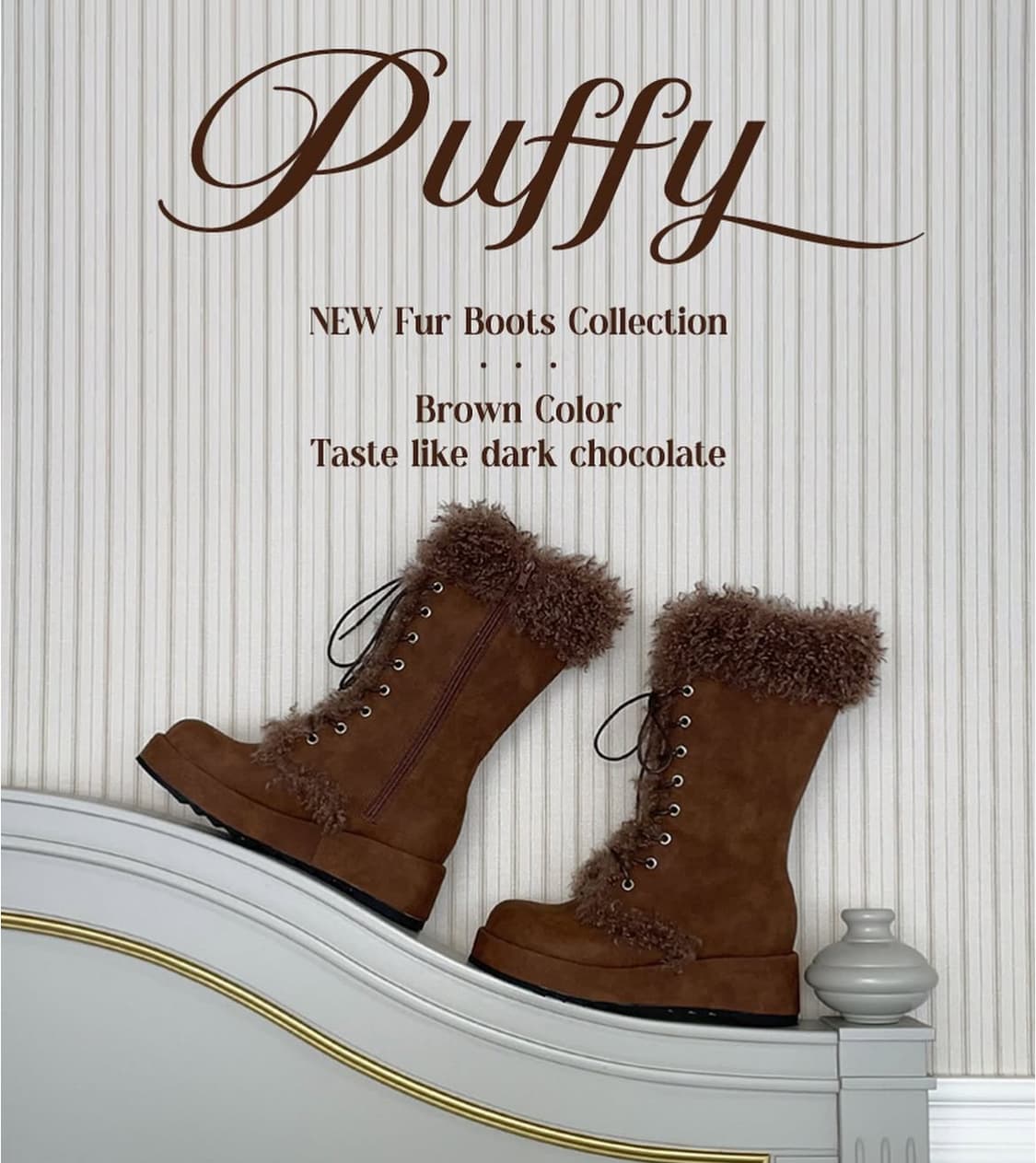 루루서울 퍼부츠 다크브라운 245 상품이미지1