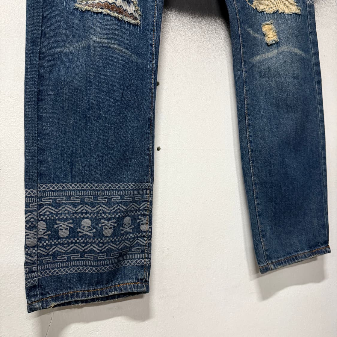 VTG 빈티지 마스터마인드 커스텀 락 펑크 새깅 데님 팬츠 상품이미지6