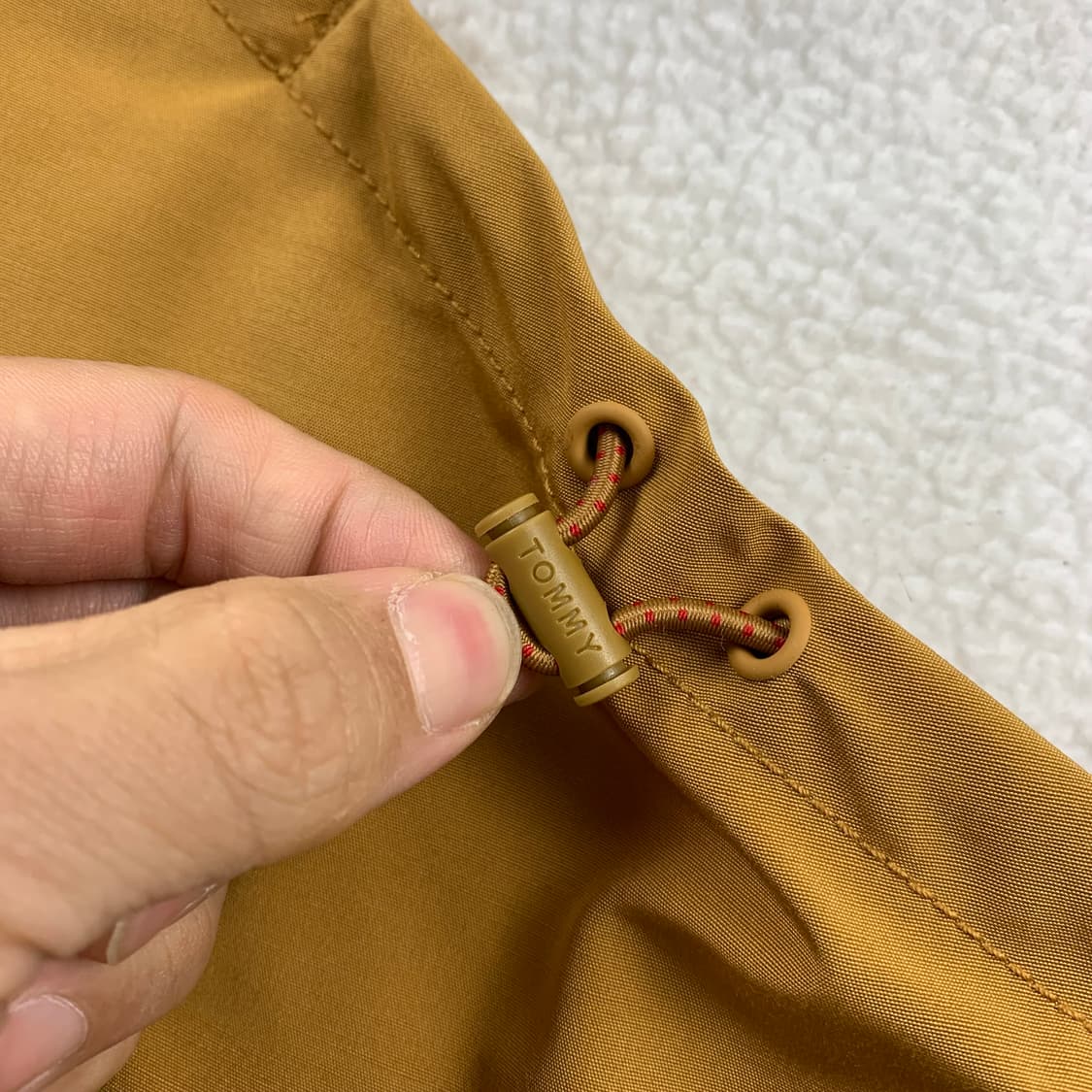 타미 진스 자수로고 컬러블록 플리스 아노락 상품이미지4