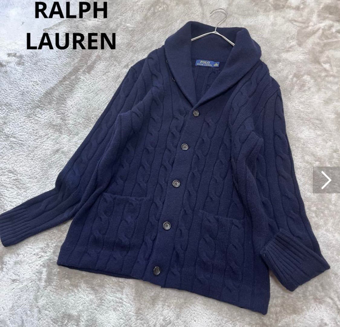 폴로 랄프로렌 케이블 니트 가디건(네이비/XS/95-100사이즈) 상품이미지1