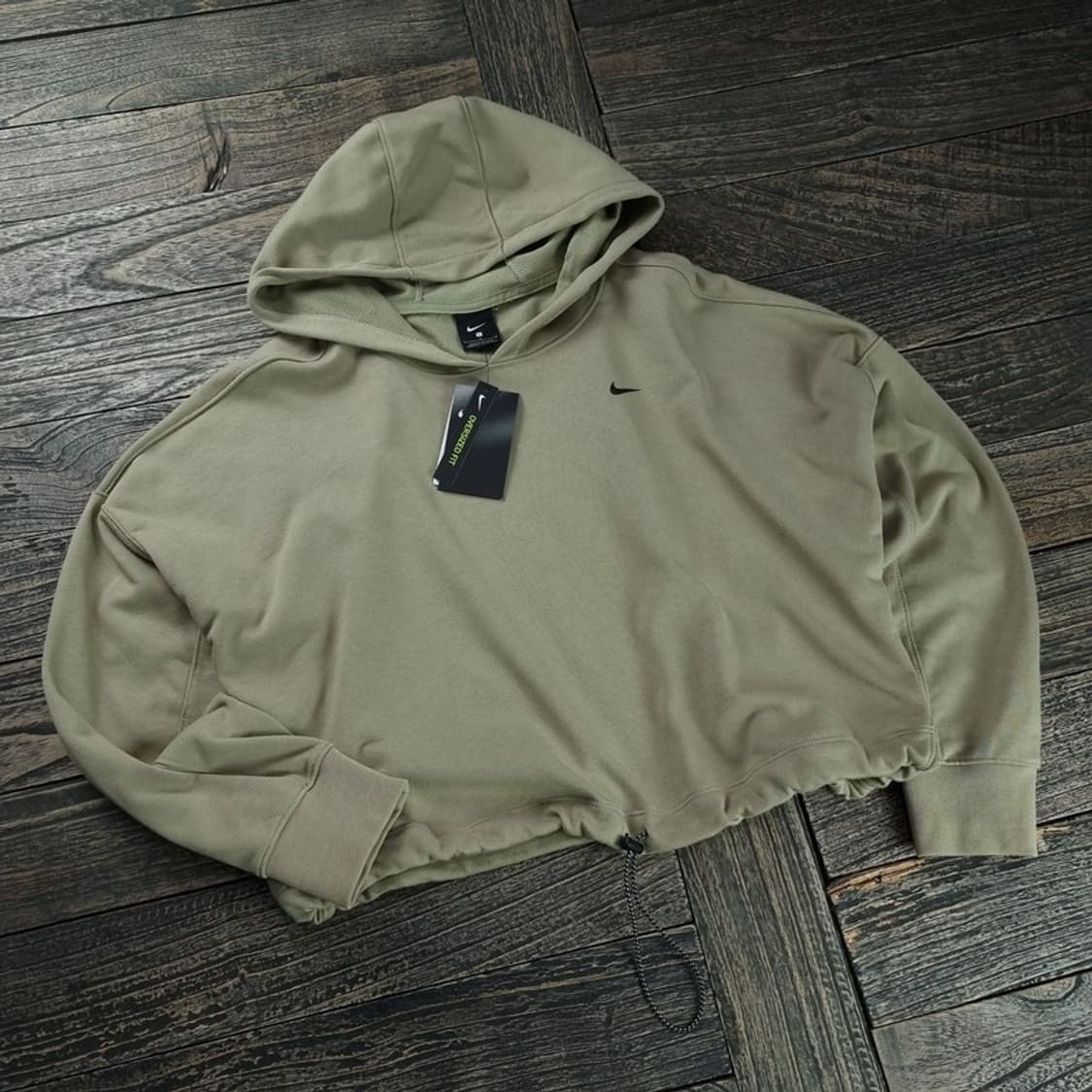 [나이키](새상품) 오버사이즈 크롭 후드티 샌드 M18384 상품이미지1