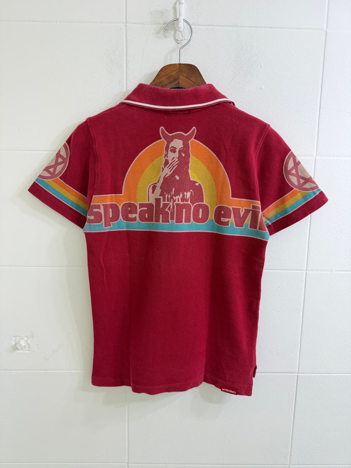 히스테릭글래머 speak no evil 작사 피케 카라 반팔 티셔츠 상품이미지6