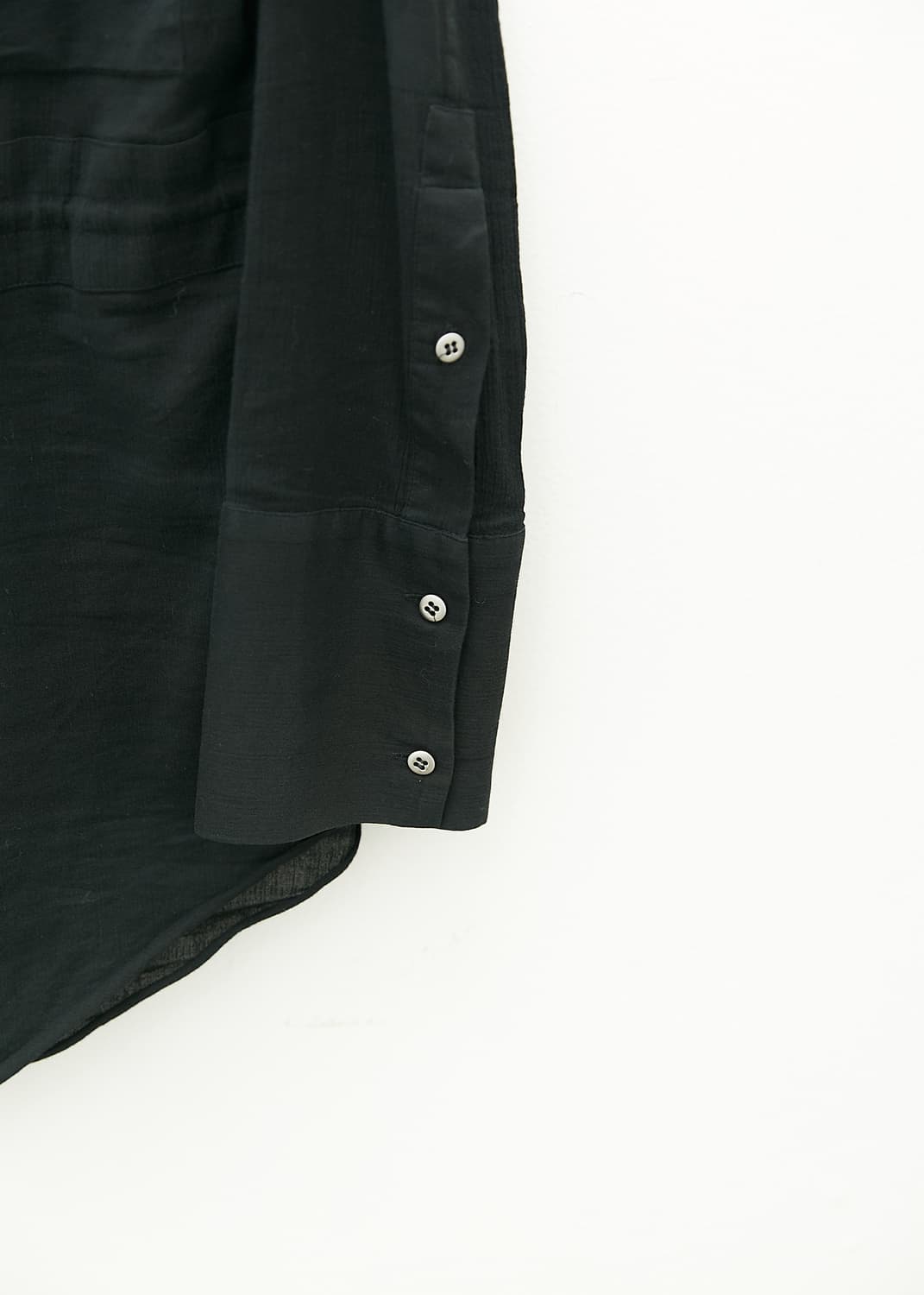 Waist String Hidden Buttons Shirts 상품이미지4