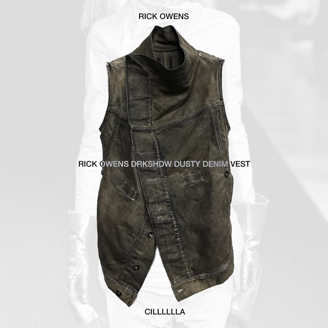 [XS] RICKOWENS 릭오웬스 다크쉐도우 더스티 데님베스트 상품이미지1