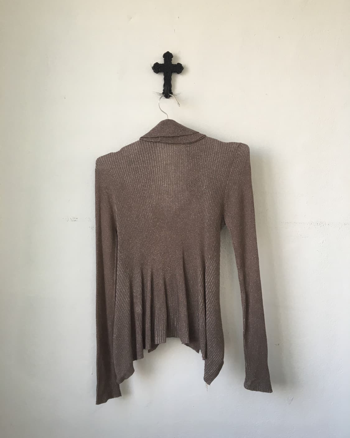 Glitter ruffle knit cardigan 상품이미지3