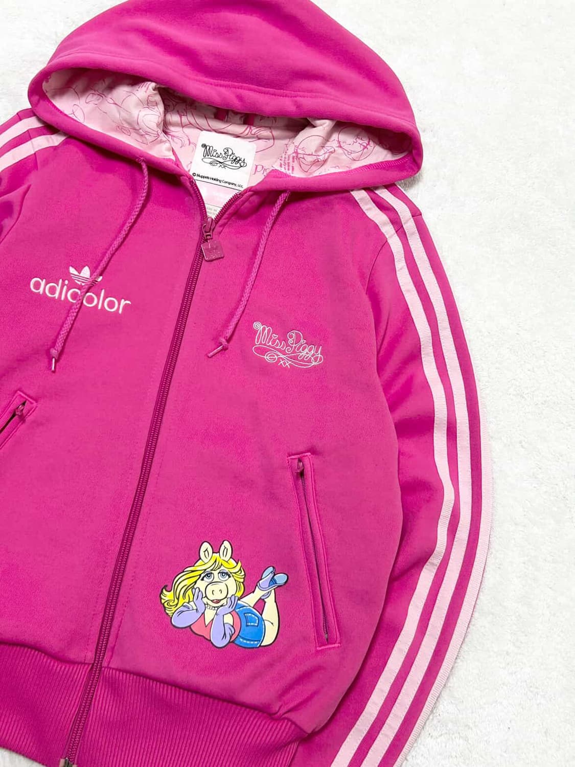 아디다스 아디컬러 미스피기 핑크 후드집업 상품이미지7