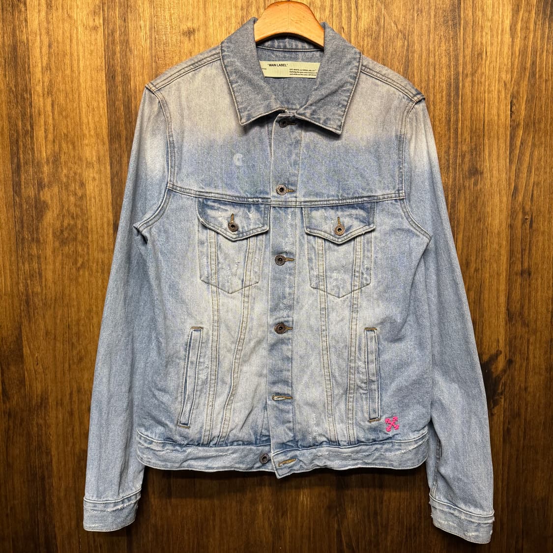 OFF-WHITE big logo washing denim jacket 상품이미지2