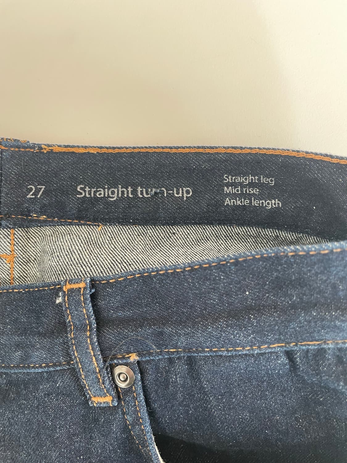 COS 코스 straight turn-up jean (size 27) 상품이미지5