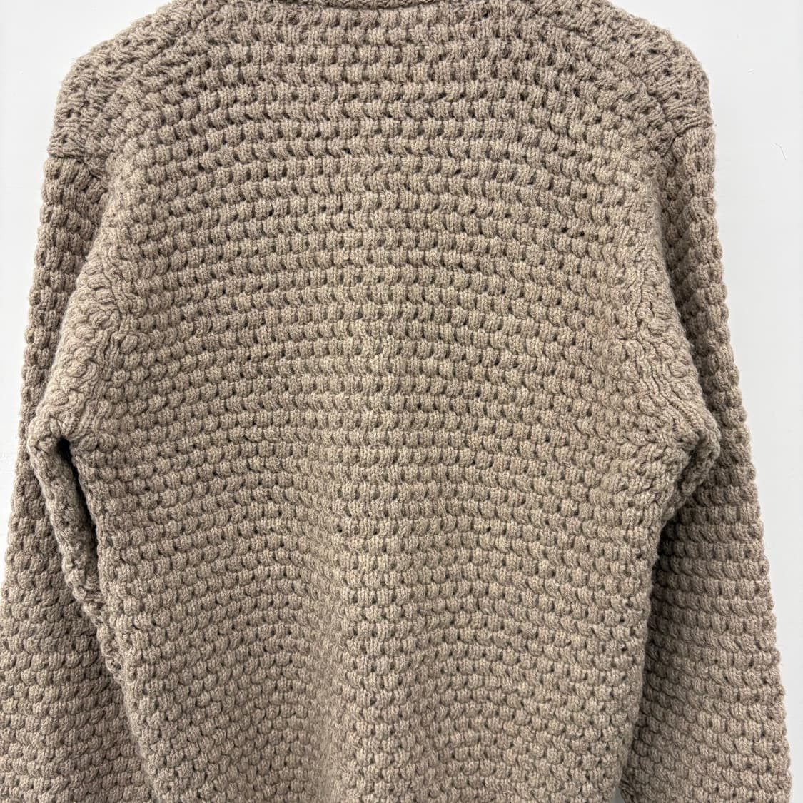 헤인즈 빈티지 버튼 니트 브라운 남L 상품이미지5