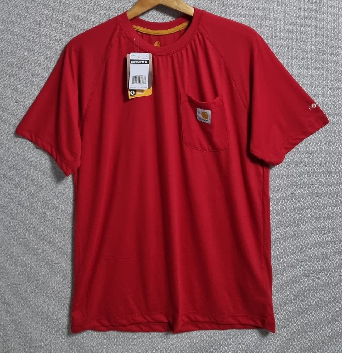 새상품) L (100) 칼하트 레드 포켓 반팔티 상품이미지1