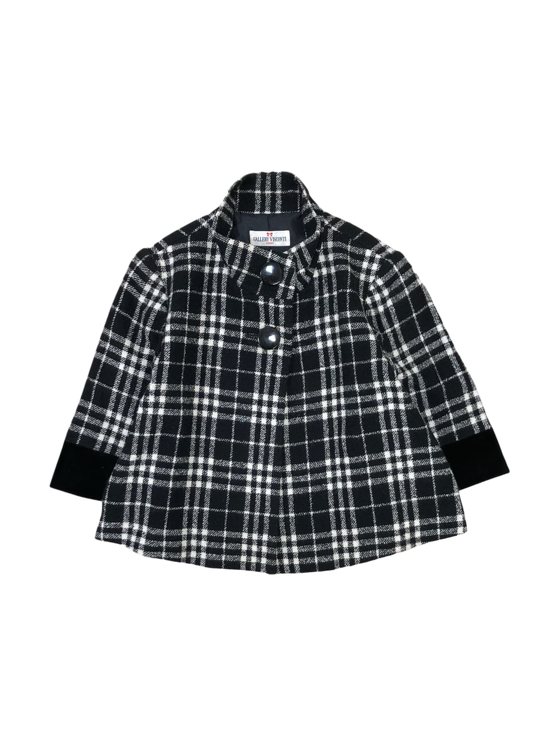 갤러리 비스콘티 체크 숏 코트 상품이미지1