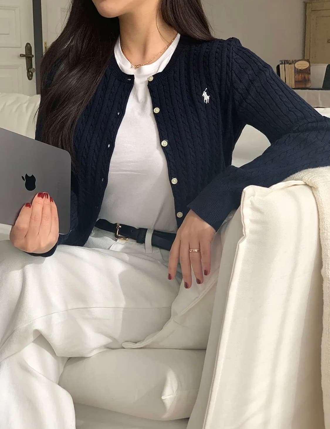 폴로 가디건 걸즈 L 상품이미지2