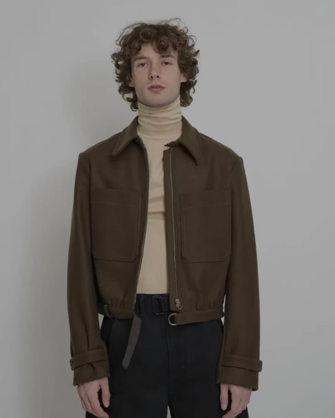 르메르 20fw 울 블루종 브라운 44사이즈 판매합니다. 집업 자켓 상품이미지2