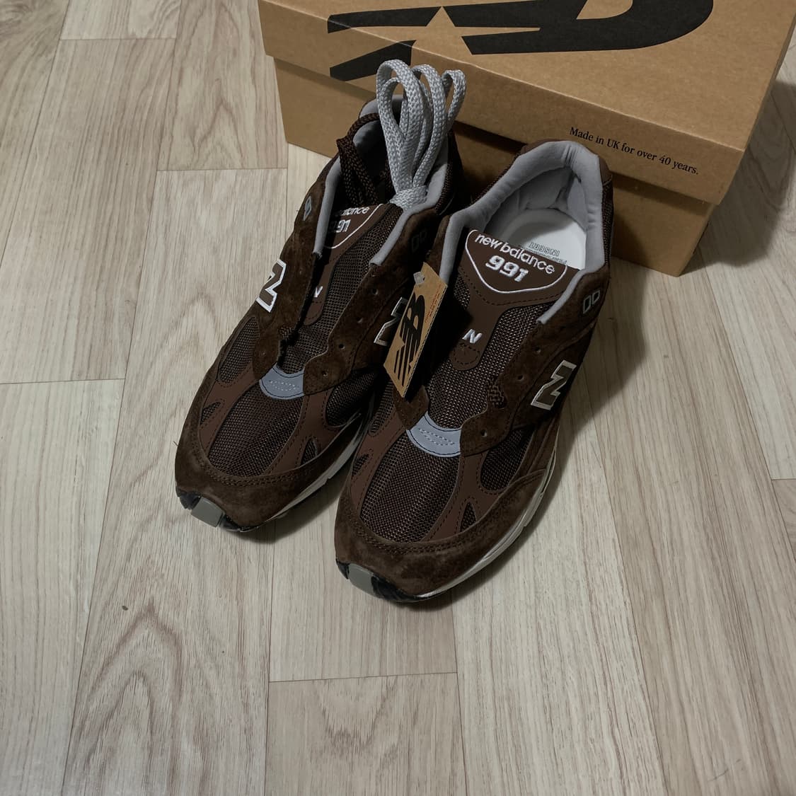 뉴발란스 991 메이드 인 UK 모카 브라운 270 새상품 상품이미지3