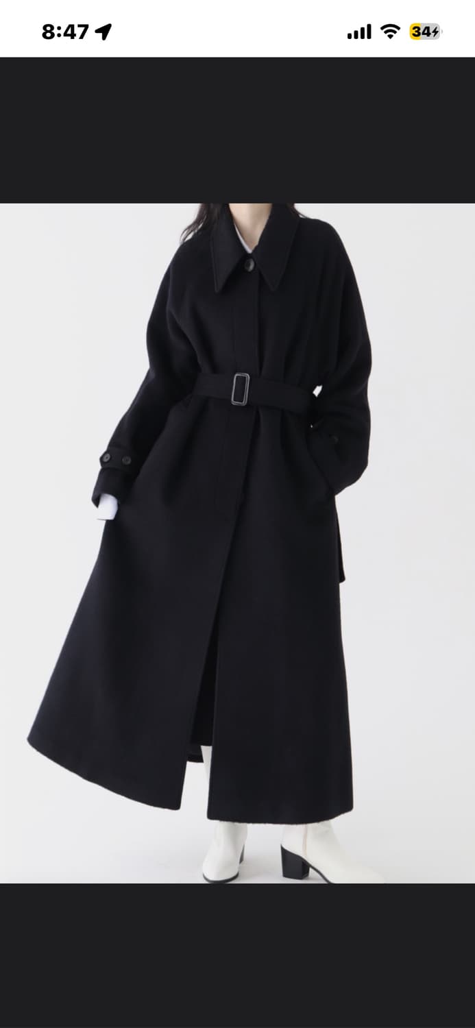 트리밍버드 트라움 롱코트 블랙 상품이미지1