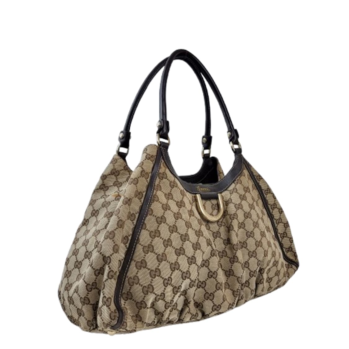 정품 구찌 189835 GG로고 자가드 캔버스 D링 호보 숄더백 상품이미지2