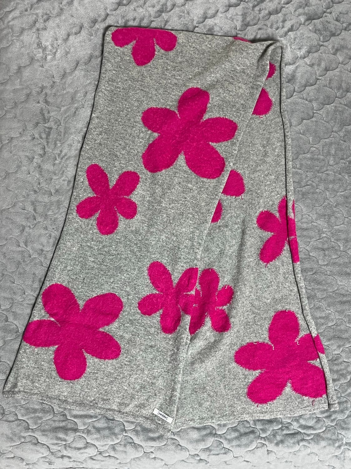 [OS] UNDERCOVER 언더커버 썸머 울 핑크 플라워 머플러 상품이미지2