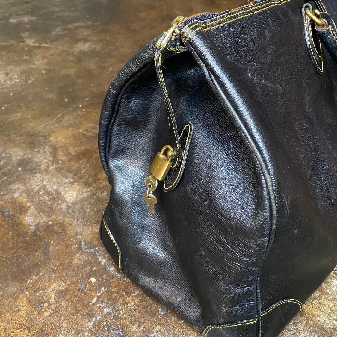 80s 꼼데가르송 가죽 보스턴 백 상품이미지3