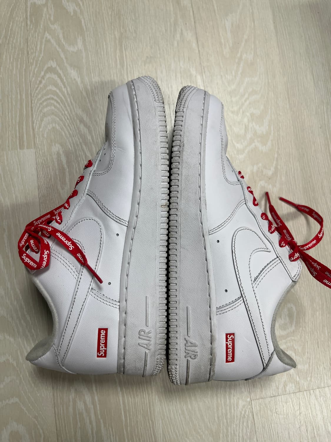 나이키 에어포스 1 로우 SP 슈프림 흰색 250 상품이미지6