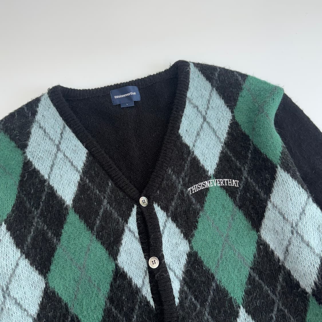 Thisisneverthat 디스이즈네버댓 아가일 블랙 가디건 상품이미지4