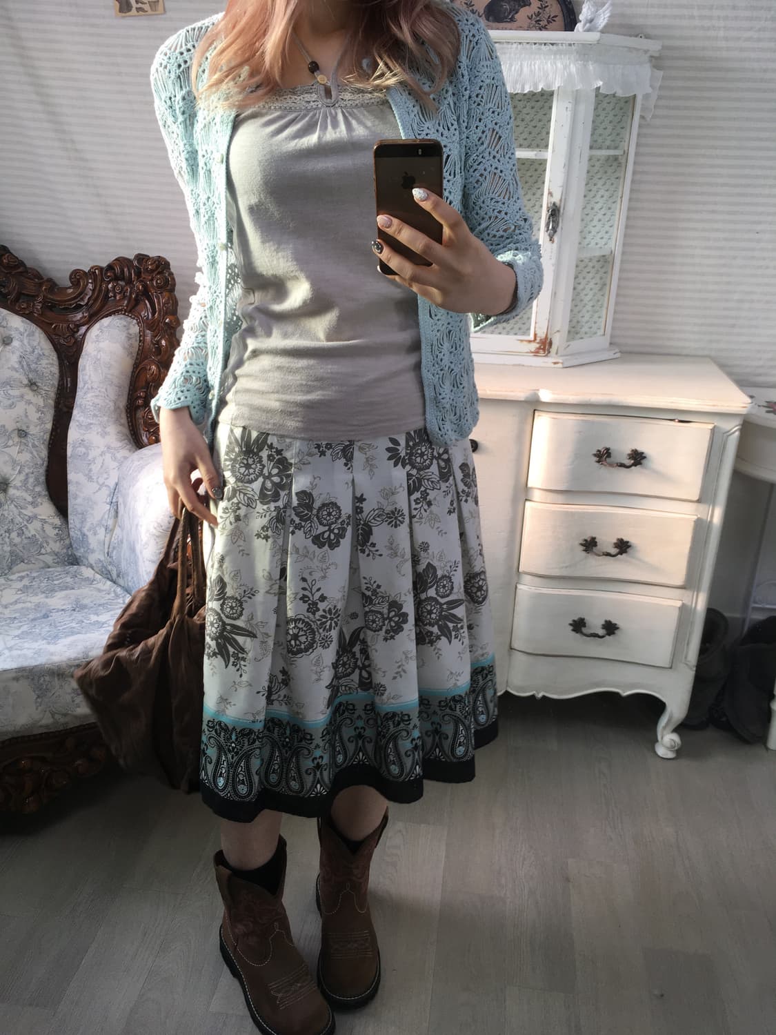 jpn vintage oriental flower pattern sk 상품이미지4