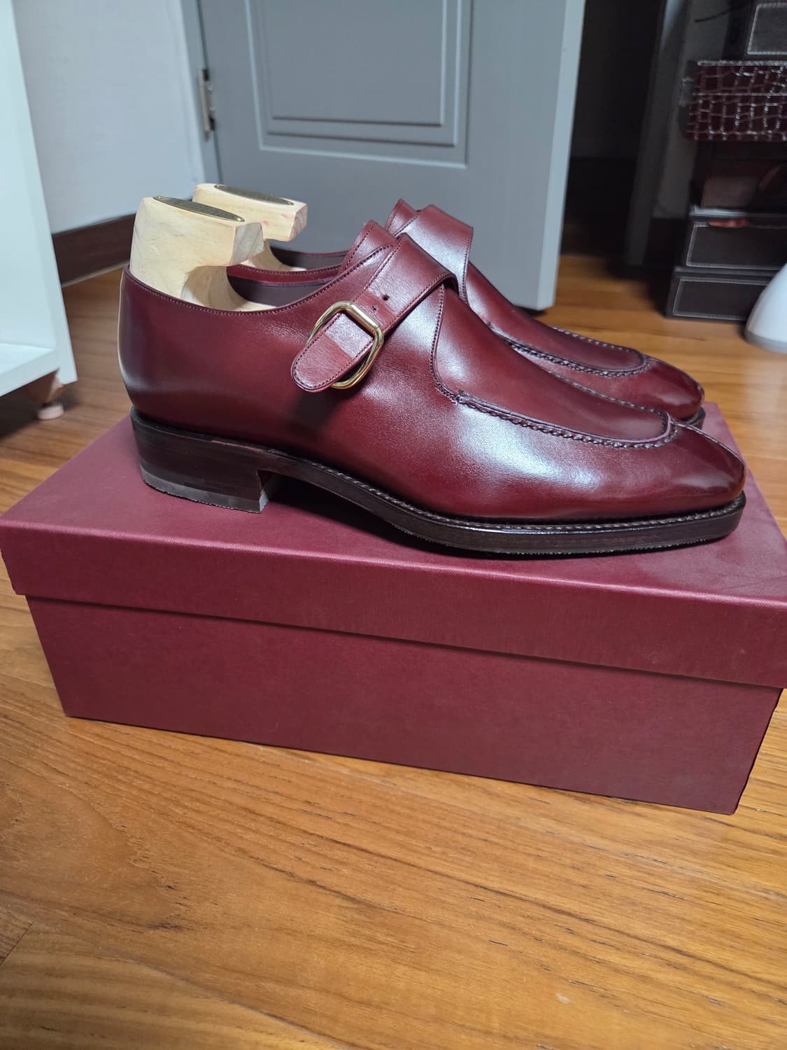 Carmina 커스텀 몽크 스트랩 7.5UK 버건디 상품이미지3