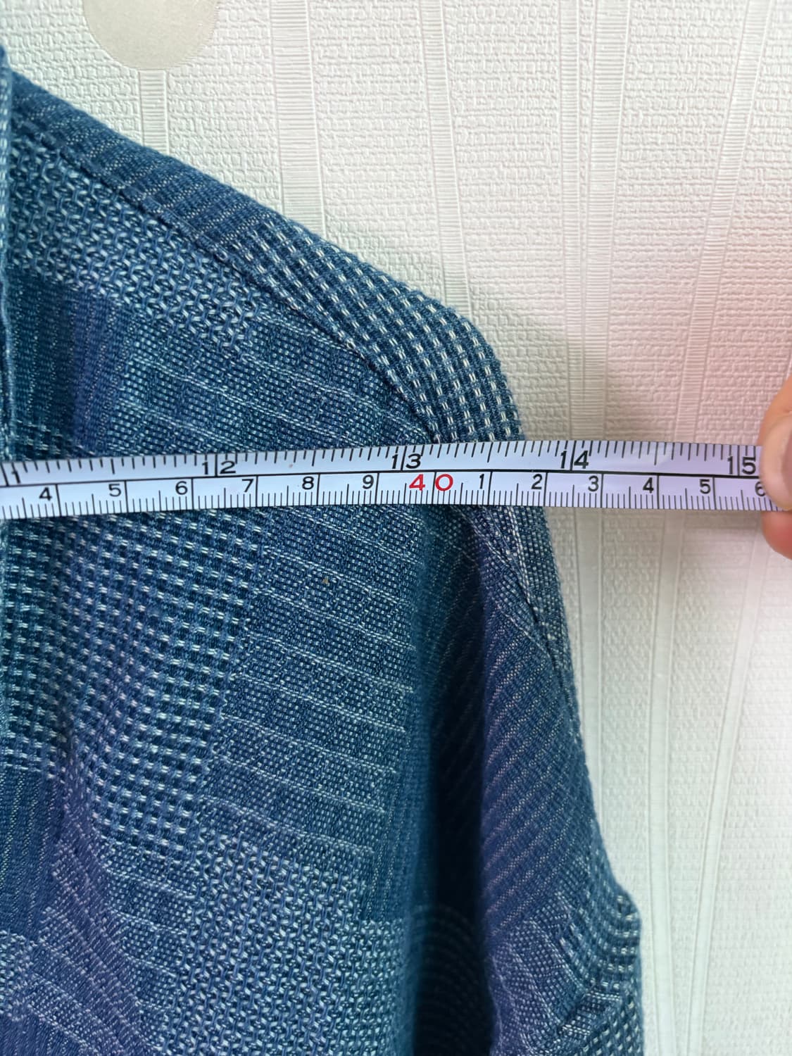 BSAPA 빈티지 블루 패턴 셔츠 M 상품이미지6