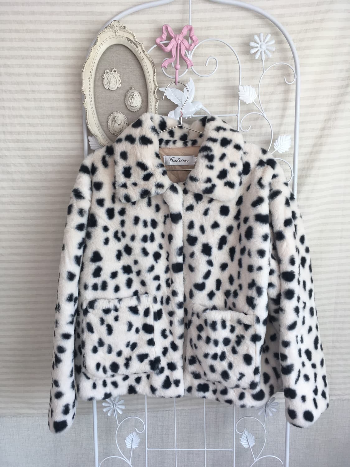 jpn vintage 레오파드 퍼 카라 자켓  상품이미지3