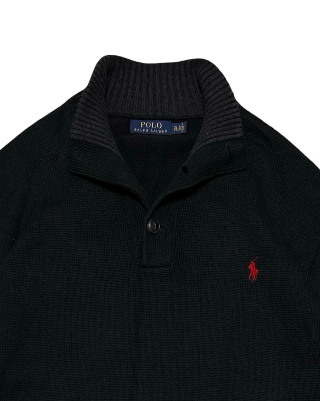 폴로 랄프로렌 블랙 하프넥 니트 상품이미지4