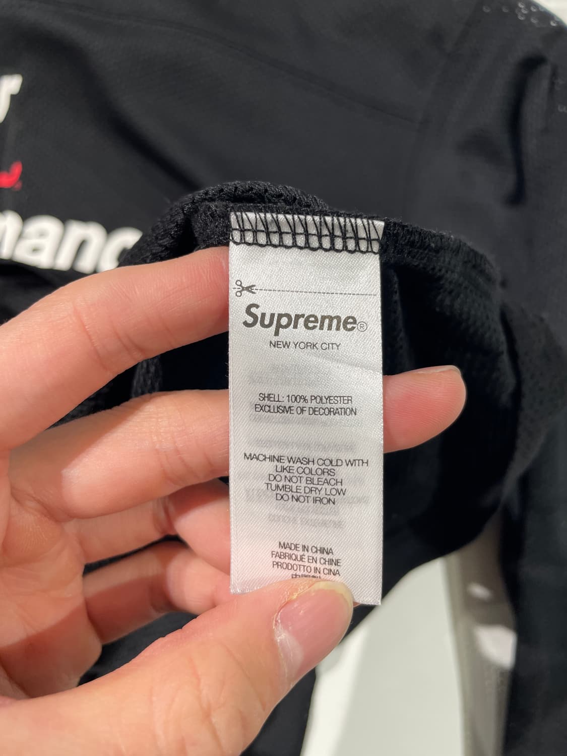 슈프림 25S/S 블랙 아라빅 메쉬 롱 슬리브 상품이미지8