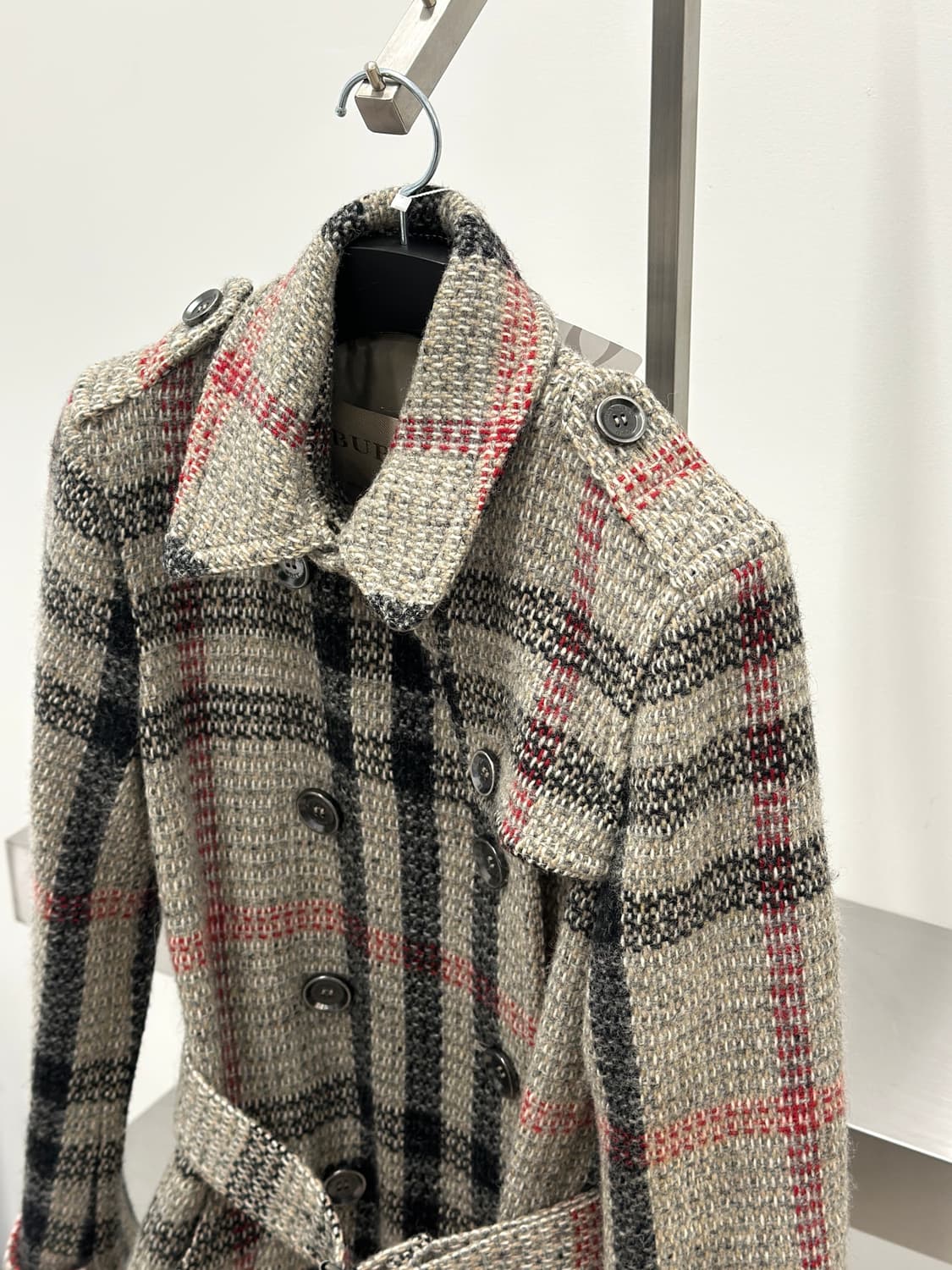 버버리 브릿 노바체크 벨티드 울 코트  상품이미지6