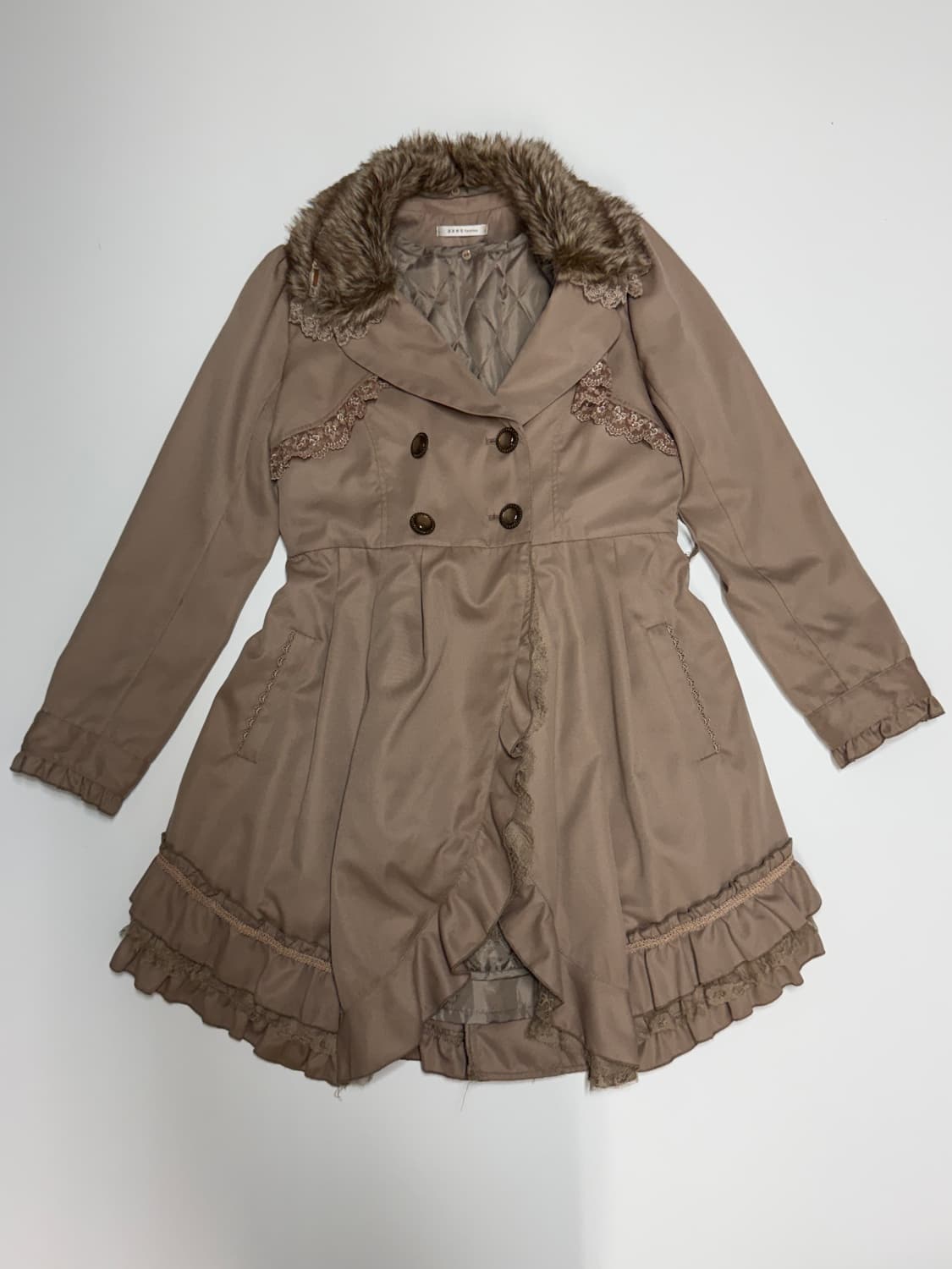 axes femme 레이스 트렌치 코트 상품이미지1